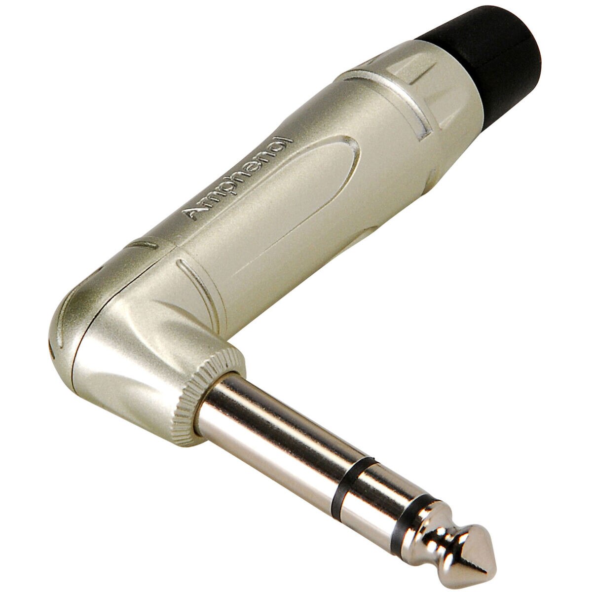 Amphenol ACPSTN 1/4" TRS Right Angle Phone Plug Connector Satin Nickel